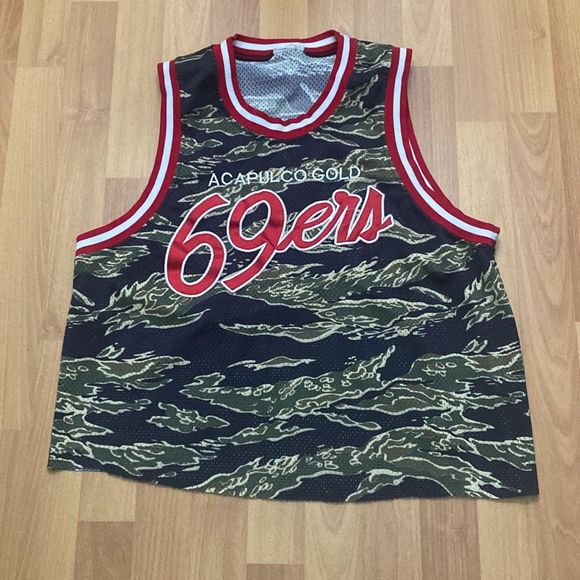 Acapulco Gold 69ers Camo Jersey Basketball Adult Small - Picture 1 of 5